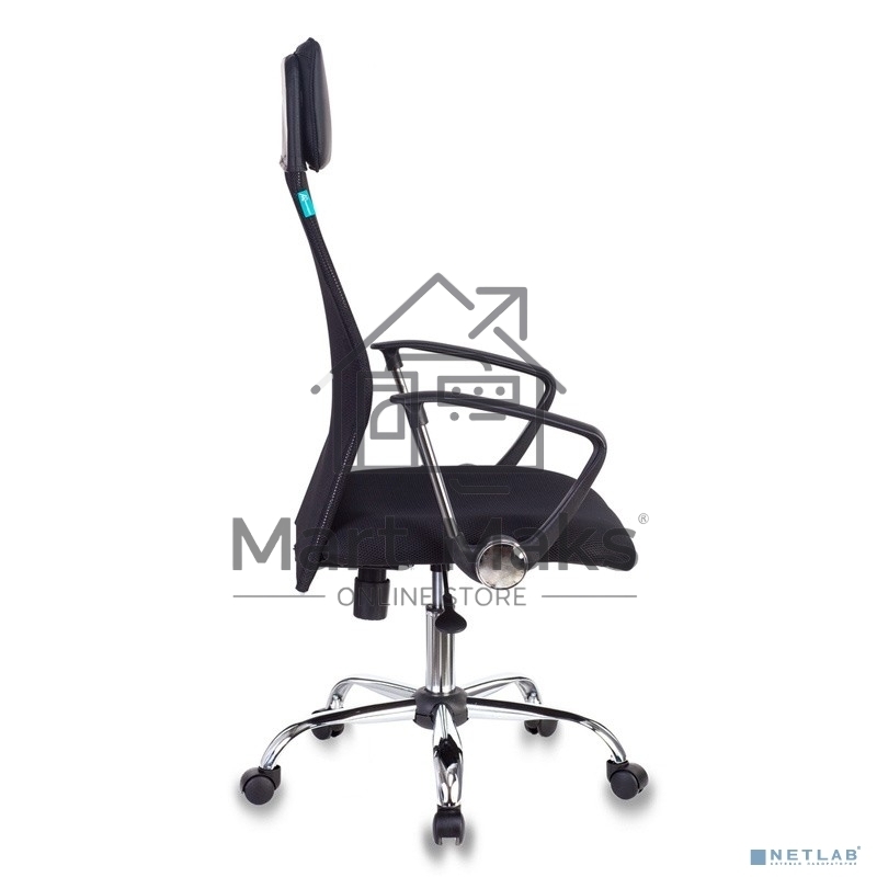 Кресло руководителя Бюрократ KB-6N/SL/B/TW-11 TW-01 TW-11 черный, сетка, крестовина хром