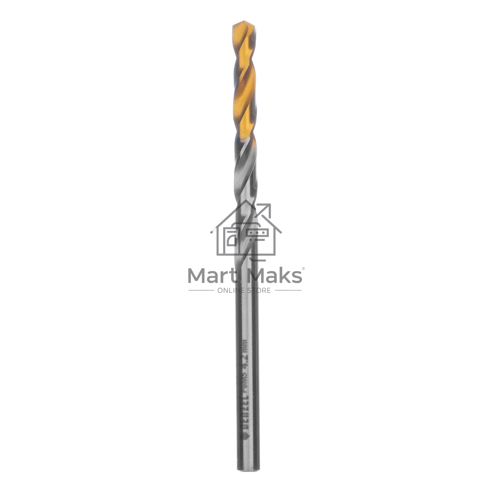 Сверло спиральное по металлу 4,2 x 75мм, Р6М5, Golden Tip Denzel