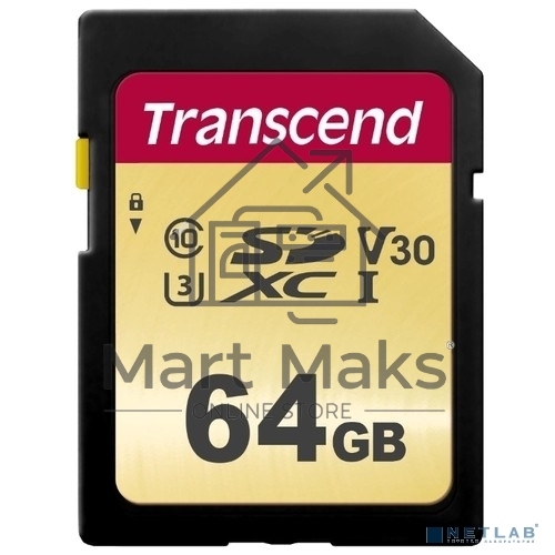 Флеш карта SD 64GB Transcend SDХC UHS-I U3, MLC