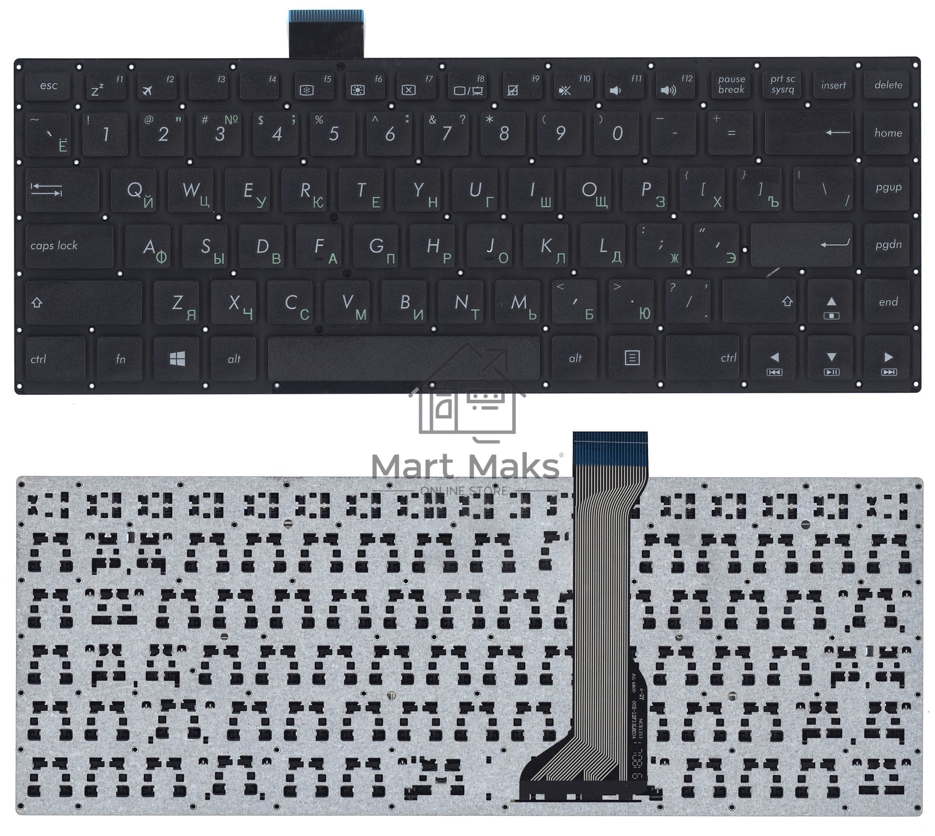 Клавиатура для ноутбука Asus E402 черная