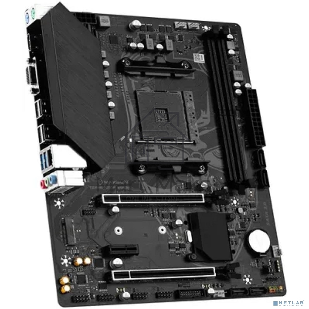 Материнская плата Maxsun Terminator B550M, AM4, AMD B550, 2xDDR4, 4xSATA, 1xM.2, 1xPCI-E 4.0 x16, 1xPCI-E 3.0 x4, 1xPCI-E 3.0 x1, 1xHDMI, 1xVGA, 1x 1Gb LAN, 2xUSB-A 3.2 Gen 1, 4xUSB-A 2.0, 3x3.5 мм, 5.1, M-ATX