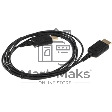 Кабель HDMI Wize WAVC-HDMIUS-1.8M 1.8 м, v.2.0, 19M/19M, 4K/60 Hz 4:4:4, 36 AWG, HDCP 2.2,ультратонкий, позол.разъемы, черный, пакет
