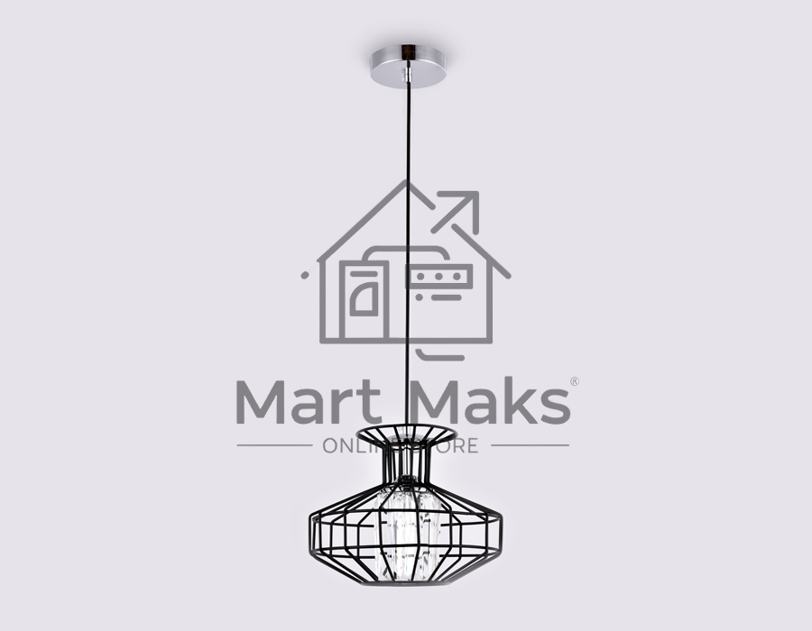 Светильник Ambrella light TR5850 BK/CL черный/прозрачный E27 max 40W D240*1200