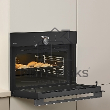 Духовой шкаф Gorenje BCM4058B, компактный, функция СВЧ, 50 л, макс. температура 275 градусов, электронное управление, дисплей, Wi-Fi, MultiFlow 360, AirFry, динамическая система охлаждения DC+, быстрый нагрев, цвет черный