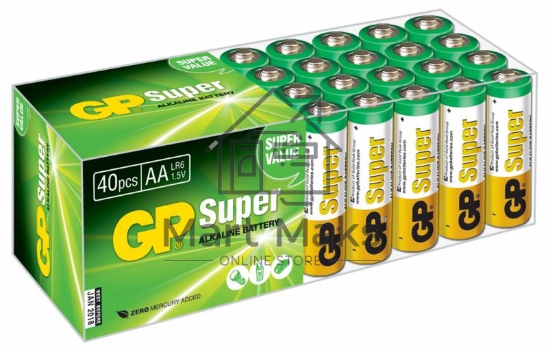Батарея GP Super Alkaline 15A LR6 AA (40шт)