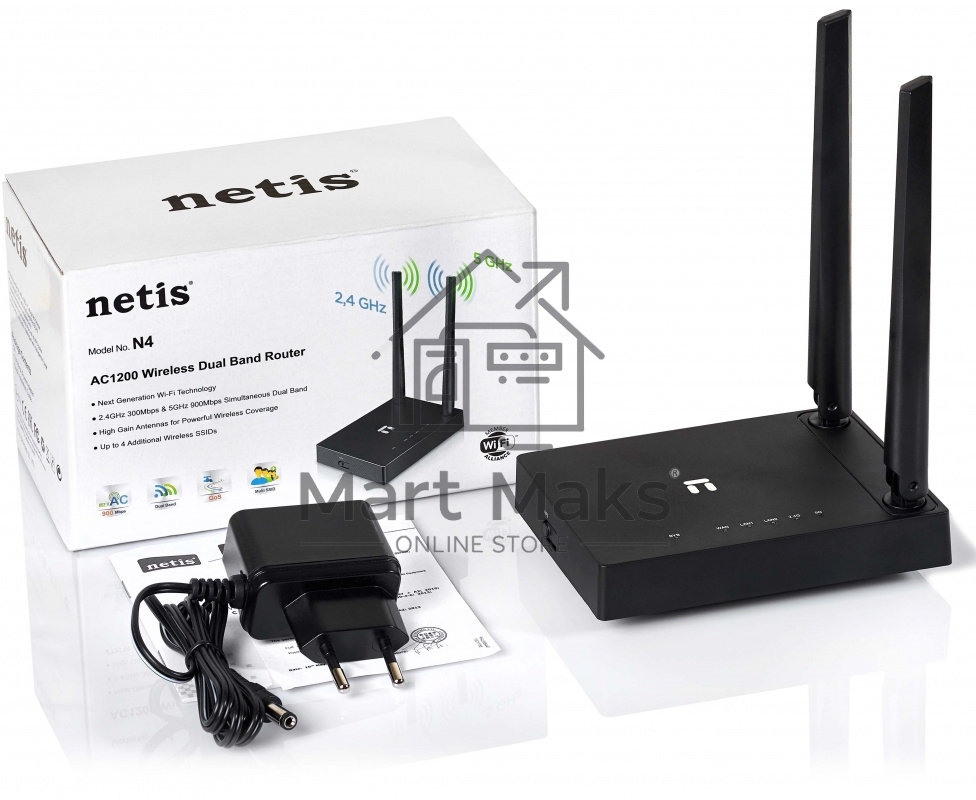 Маршрутизатор Wi-Fi 1200MBPS 10/100M DUAL BAN4D N NETIS