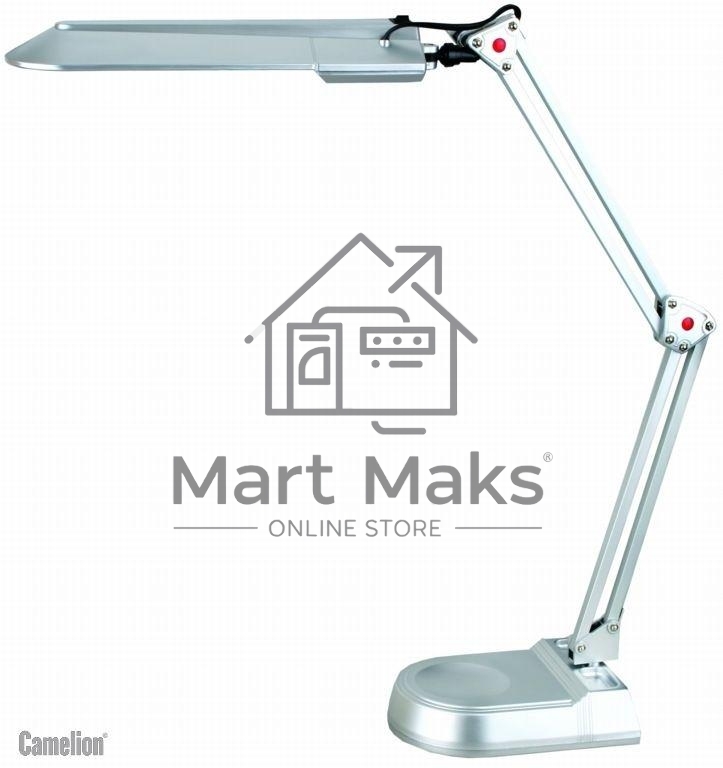 Лампа настольная CAMELION KD-017A С03серебро в к-те база+струбцина 11W