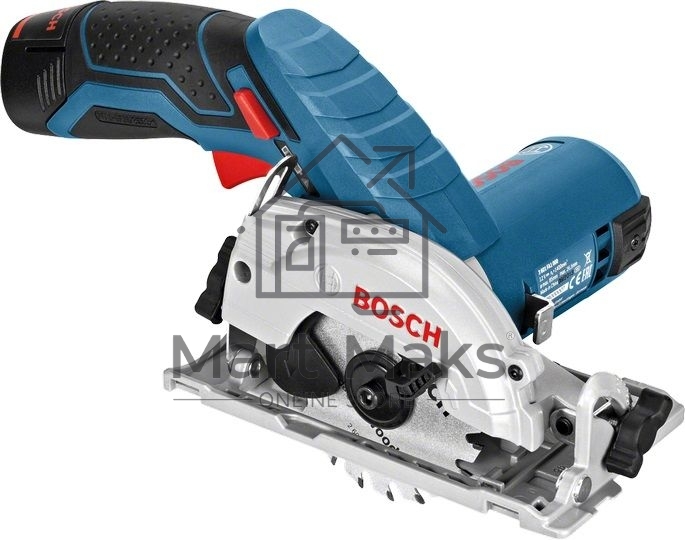 Пилы электрические сабельные, ленточные, Лобзики Bosch GKS 10,8 V-LI 06016A1001 Пила циркулярная аккумуляторная диаметр диска 85мм, скорось вращения 1400 об/мин,напряжение аккум 10.8 В,емкость аккум 2А*ч,вес 1.2кг
