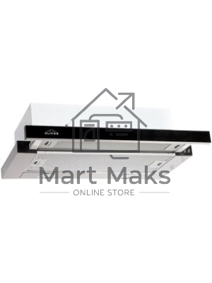 Вытяжка встраиваемая Elikor Интегра Glass 45Н-400-В2Д нержавеющая сталь/черное стекло, 45 см, 400 куб. м/ч, 55 дБ