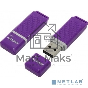 Флешка USB R/W SmartBuy R/W Quartz series Violet (SB32GBQZ-V), 32Gb, USB 2.0, R/W 25/15, фиолетовый
