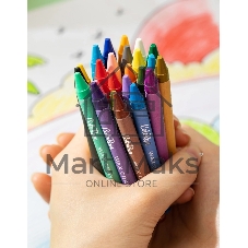 Восковые мелки Deli EC20820 Colorun 24 цвета, картонная коробка с европодвесом