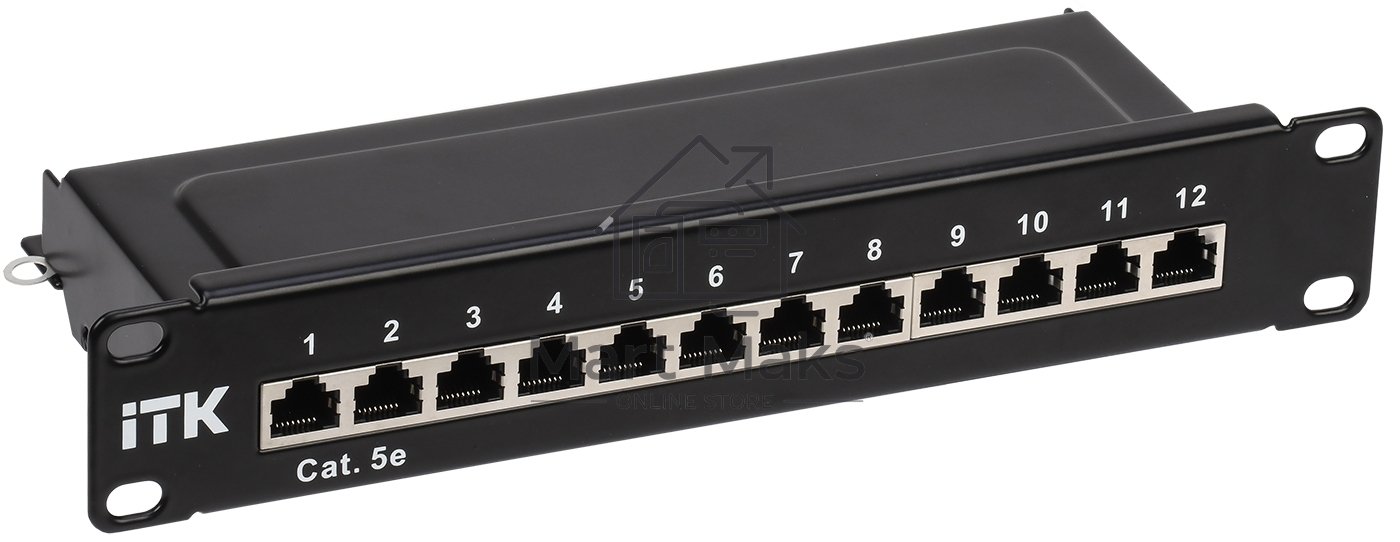 Патч-панель IEK ITK 1U кат.5E STP 12 портов 10