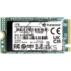 Накопитель SSD 256Gb Transcend MTE400S, 3D TLC NAND, M.2 2242,PCI-E 4x R/W - 2000/1000 Mb/s