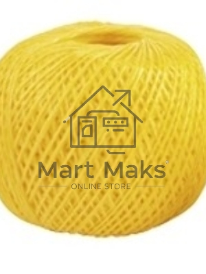 Шпагат полипропиленовый Сибртех 93974 1200 текс, 1,7 мм, L 60 м, Россия, желтый