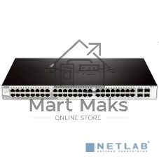 Коммутатор D-Link DGS-1210-52/F1A, 48×1 Гбит/с + 4×1 Гбит/с SFP, управляемый