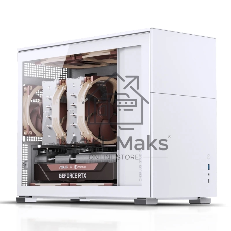 Корпус компьютерный Mini-Tower/ Case JONSBO D31 STD, Mini-Tower, TG, no fan, 1xUSB-A 3.2 + 1xUSB-C 3.2, mATX, mDTX, mITX White