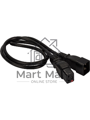 Шнур питания Lanmaster с блокировкой C19-C20, 3х1.5, 220В, 16А, черный, 3 метра