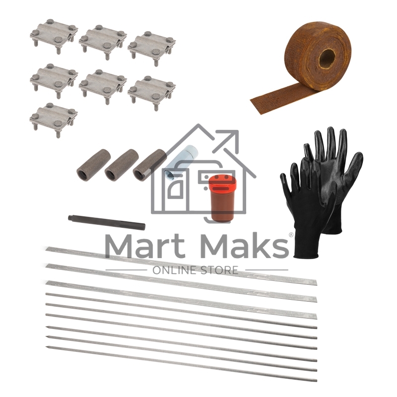 Комплект заземления с заострением 3х3м Rexant