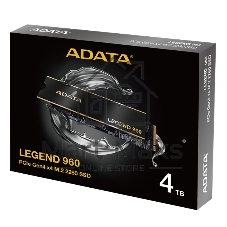 Накопитель SSD ADATA LEGEND 960, 4Tb, PCIe 4.0 x4, M.2 2280, NVMe, R/W 7400/6800, с радиатором