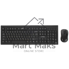 Комплект клавиатура+мышь Gembird KBS-8002 беспроводной, USB, 1000 DPI, чёрный