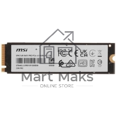 Накопитель SSD MSI M.2 2280 1Tb SPATIUM M470 PRO Client SSD S78-440L0J0-P83, PCIe Gen4x4 with NVMe