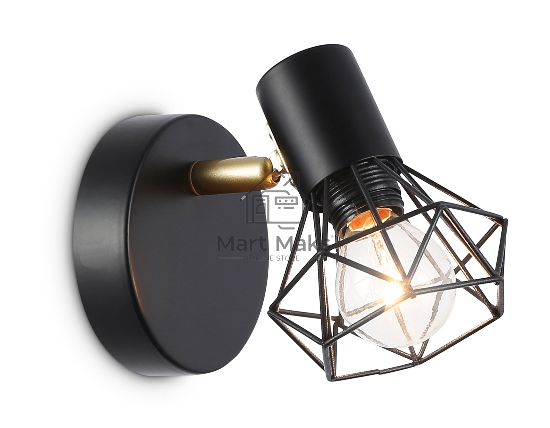 Светильник Ambrella light TR8655 BK/GD черный/золото E14 max 60W 170*100*140