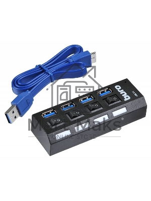 Разветвитель USB 3.0 Buro BU-HUB4-U3.0-L 4порт. черный