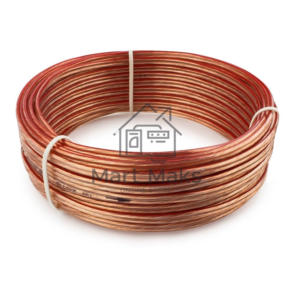 Акустический кабель Cablexpert CC-TC2x0,75-15M, прозрачный,  15 м, бухта
