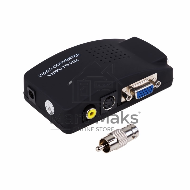 Конвертер BNC\RCA + S-video на VGA (в комплекте переходник гн. BNC – шт. RCA) Rexant