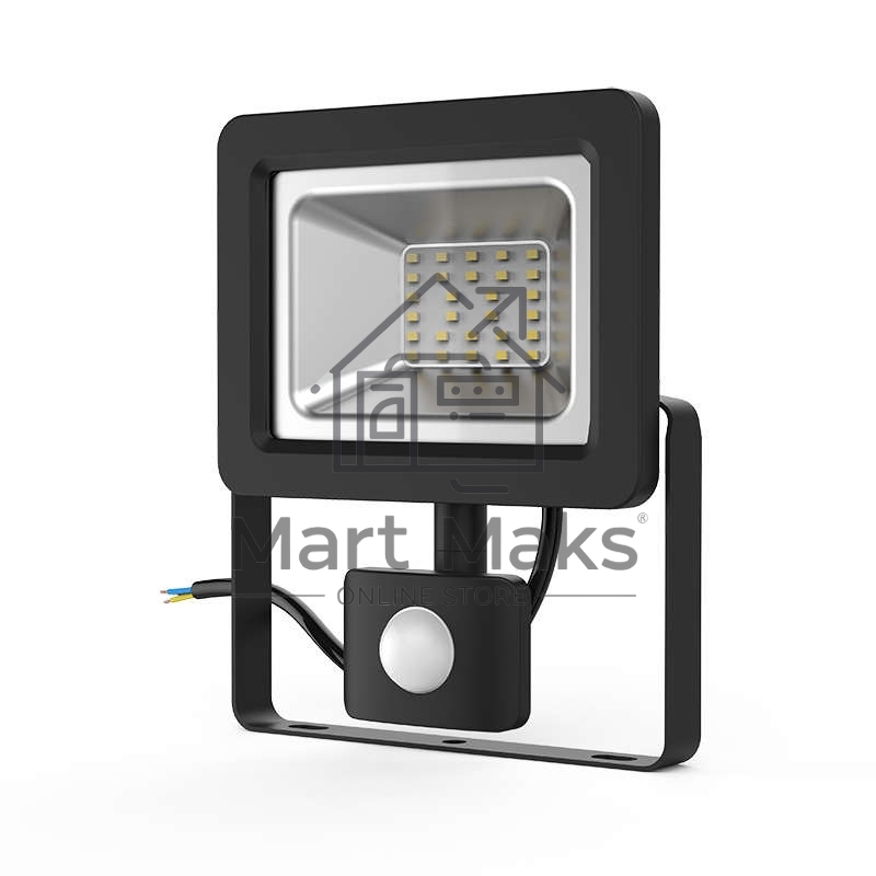 Прожектор светодиодный Gauss Elementary LED 30W 2100lm IP65 6500К с датчиком движения 628511330 Gauss