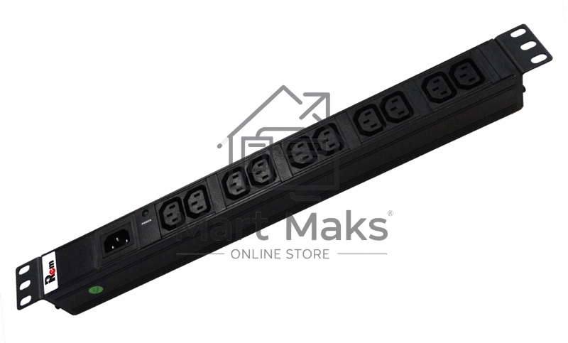 Аксессуар ЦМО Блок розеток Rem-10 без шнура с инд., 10 IEC 60320 C13, вход IEC 60320 C14, 10A, алюм., 19