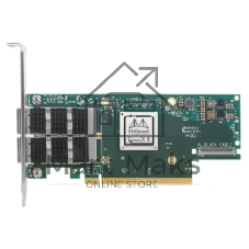 Адаптер MELLANOX Infiniband ConnectX®-6 VPI adapter card, 100Gb/s (HDR100, EDR IB and 100GbE), dual-port QSFP56, PCIe3.0/4.0 x16, tall bracket, single pack