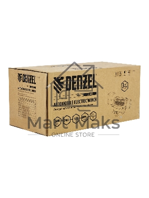 Лебедка автомобильная электрическая Denzel LB- 3000, 3,6 т, 3,4 кВт, 12 В