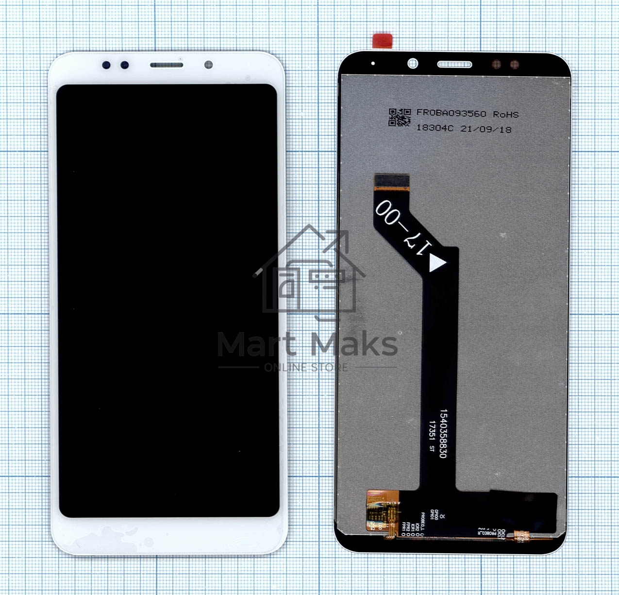 Дисплей для Xiaomi Redmi 5 Plus (Small size) белый
