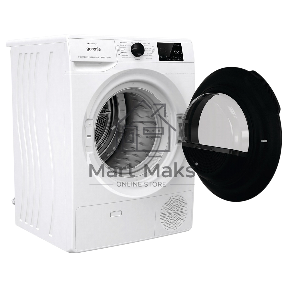 Сушильная машина Gorenje DGPNE82GNLW белый, 8 кг, сушка - конденсационная, программ - 16, 60 x 85 x 62.5 см
