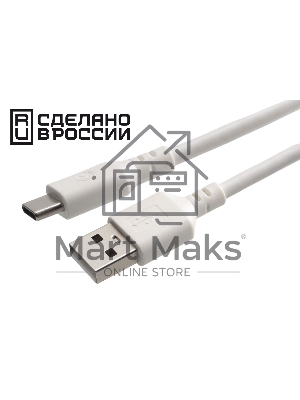 Кабель USB2.0 Cablexpert (RU) AM/Type-C CCP-USB2-AMCM-1M-RU-W, 3A, 36Вт, QC3.0, медь, двойной экран, 1м, белый, пакет