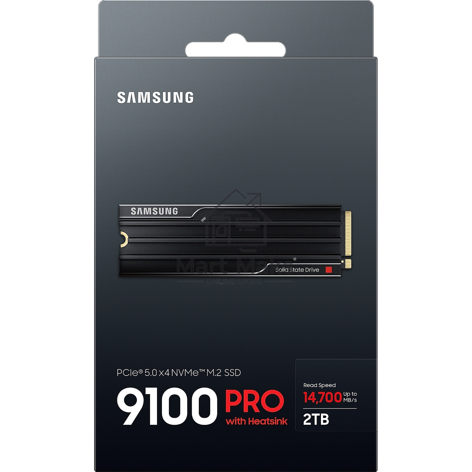 Твердотельный диск 2TB Samsung 9100 PRO, M.2, PCI-E 5.0 x4, TLC 3D NAND R/W - 14700 (14800) / 13400 (13300) MB/s с радиатором