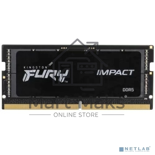 Оперативная память Kingston Fury Impact, DDR5, 32GB (1x32GB), 4800MHz, CL38 SO-DIMM