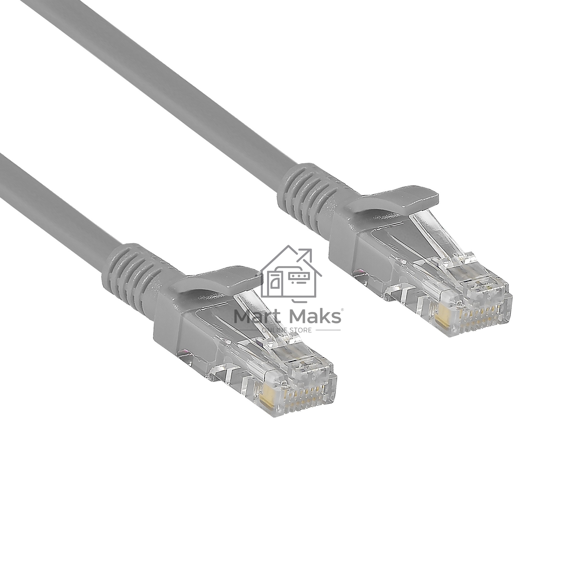 Патч-корд Exegate UTP-RJ45-RJ45-5e-CU-0,3M-GY, UTP, cat.5e, 0.3м, медь, серый