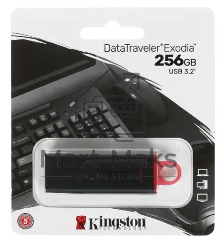 Флешка USB R/W R/W Kingston 256GB USB3.2 Gen1 DataTraveler Exodia (Black + Pink)