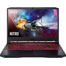 Клавиатура для ноутбука Acer Nitro 5 AN515-54 черная с красной подсветкой (красная подложка)