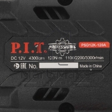 Винтоверт P.I.T. PSD12K-120A/1 аккум. патрон:шестигр.1/4
