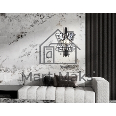 Настенный светильник Ambrella light LH41032/2 BK/CL черный/прозрачный E14*2 max 40W 310*180*460