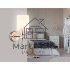 Настенный светильник Ambrella light LH72375 DBS/WH темная латунь/белый E14 max 40W 190*120*370