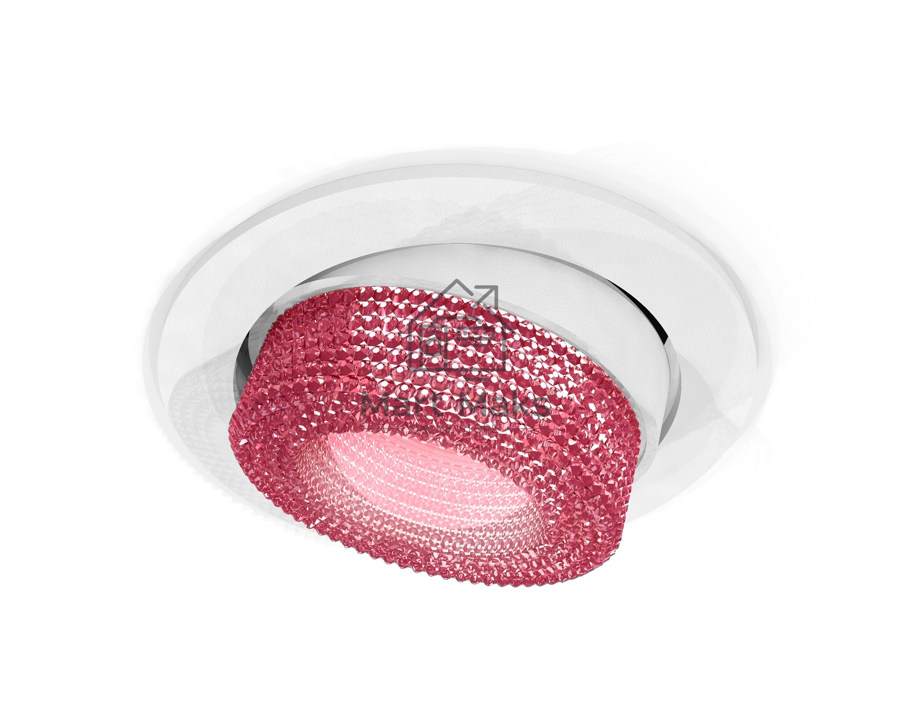 Комплект встраиваемого поворотного светильника Ambrella light XC7651062 SWH/PI белый песок/розовый MR16 GU5.3 (C7651, N7193)