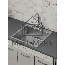 Мойка кухонная из нержавеющей стали BAU SOUL КТ5050S SATIN, сифон EASY CLEAN в комплекте.