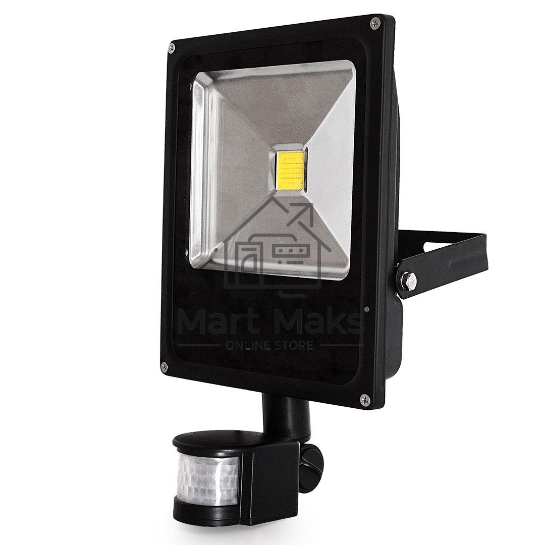 Прожектор GLANZEN FAD-0013-50 светодиодный c датчиком движения 50Вт 6000 к sip