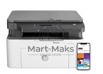МФУ лазерный HP Laser MFP 137fnw (4ZB84A), A4, ч/б, печ. до 20 стр/мин., скан. до 15 стр/мин. (ч/б) 6 стр/мин. (цвет), 1200 x 1200 dpi (печать) 600x600dpi (скан.), USB, RJ-45, Wi-Fi, Air Print, Mopria