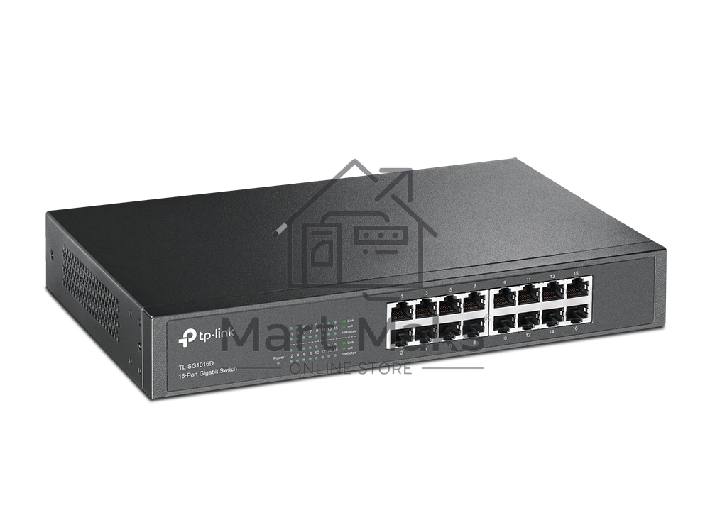 Коммутатор TP-Link SMB TL-SG1016D неуправляемый настольный/19U 16x10/100/1000BASE-T