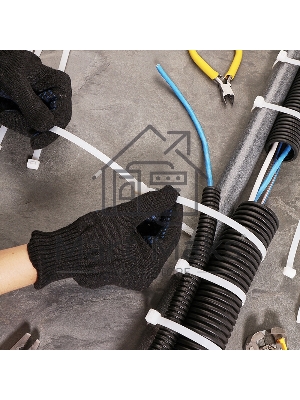 Хомут-стяжка кабельная нейлоновая Rexant 500 x 7,6 мм, белая, упаковка 100 шт.